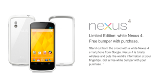 White Nexus 4 Hits The Play Store