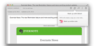 Evernote For Mac Integrates Skitch, Lets You Preview Documents And Highlight