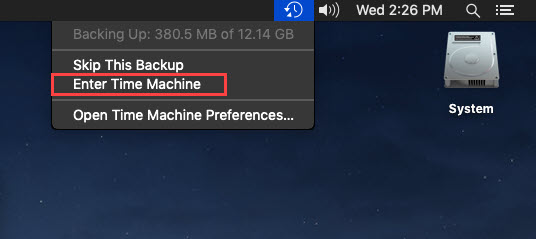 Open time machine