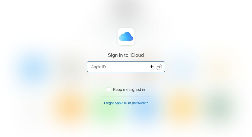 Sign in to iCloud