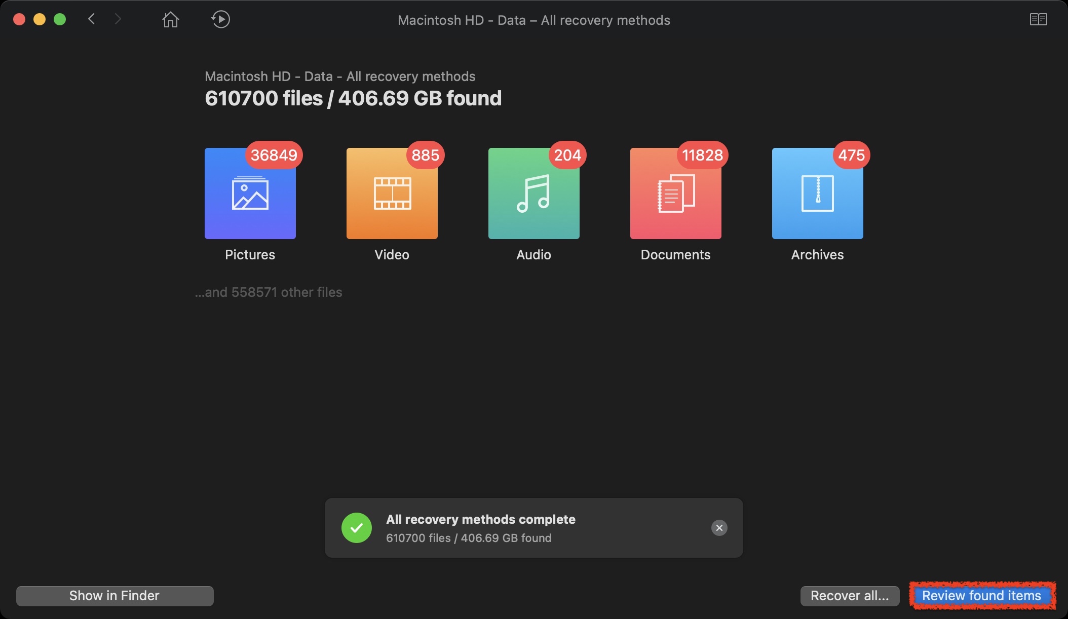 scan in progress in disk drill