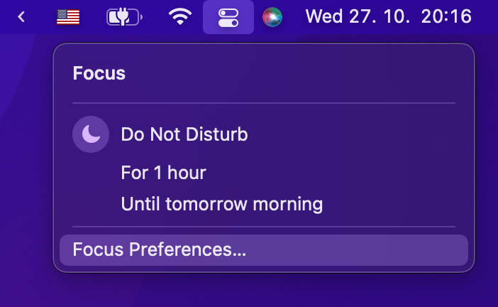 focus preferences