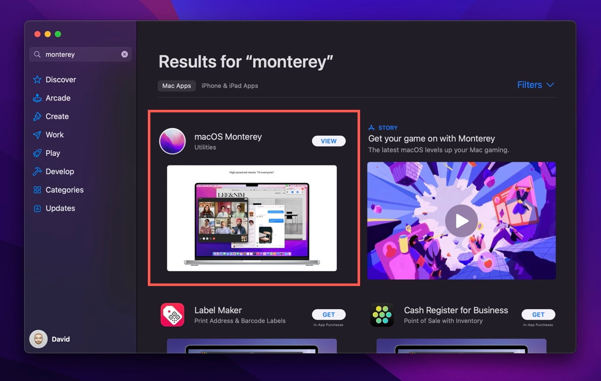 app store monterey download