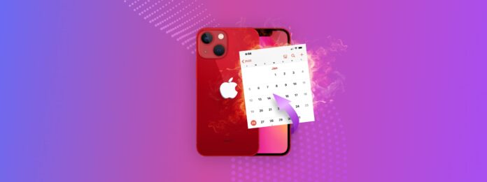 restore calendar on iphone