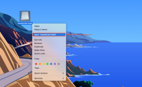 how to eject a cd from mac external drive