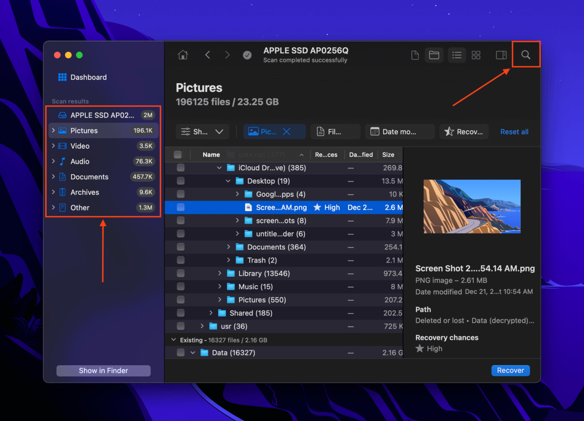 preview window in disk drill