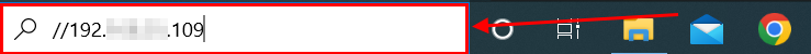 network ip address in the search bar
