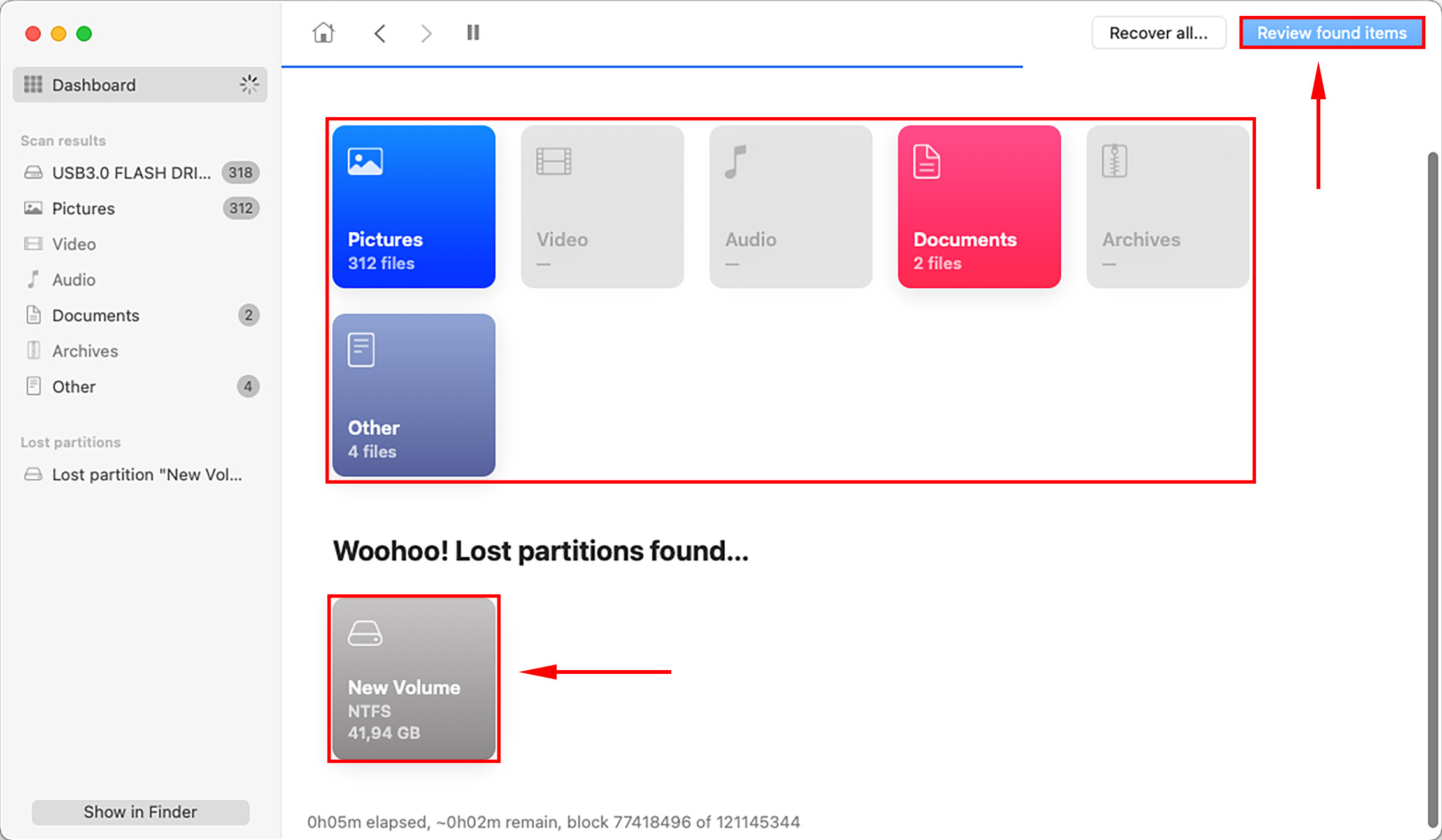 disk drill file type menu