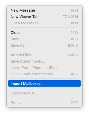 import mailboxes