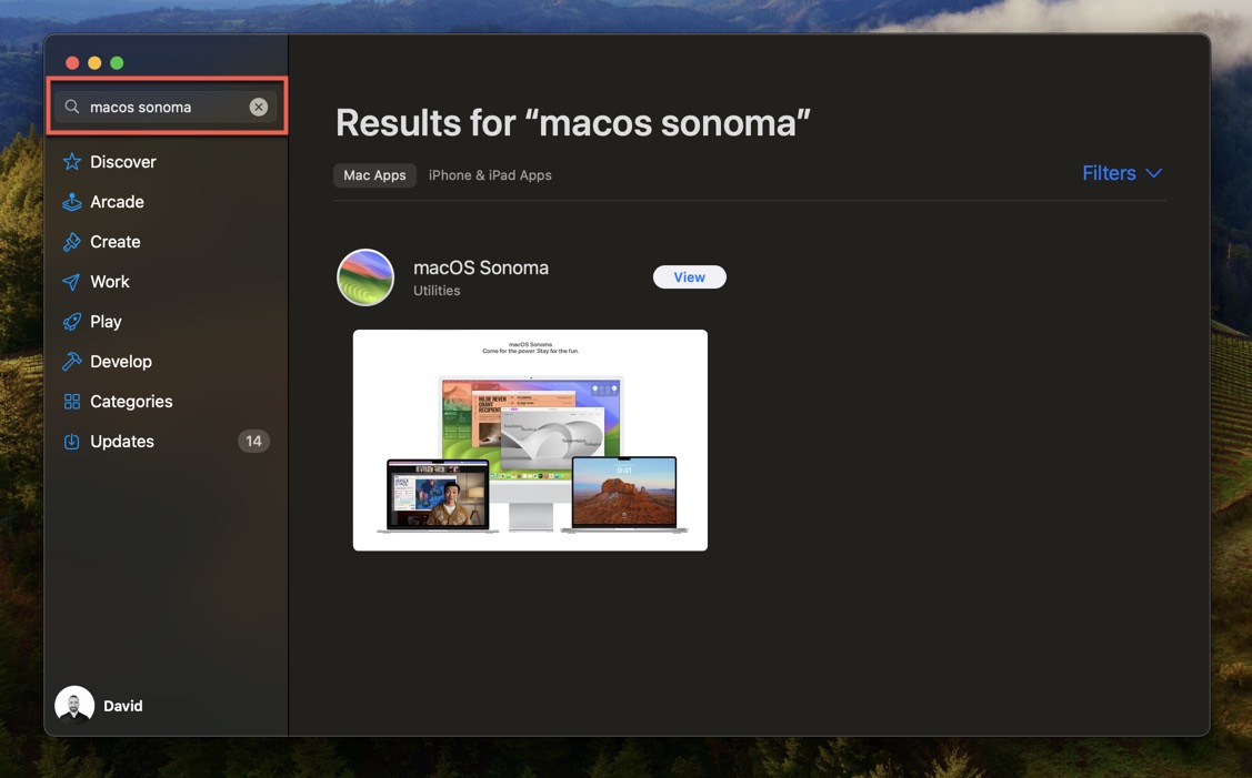 macos sonoma app store download