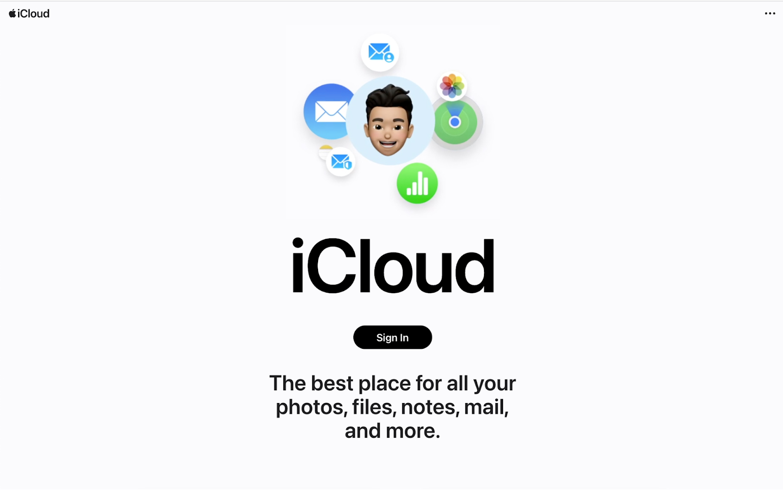 icloud home page