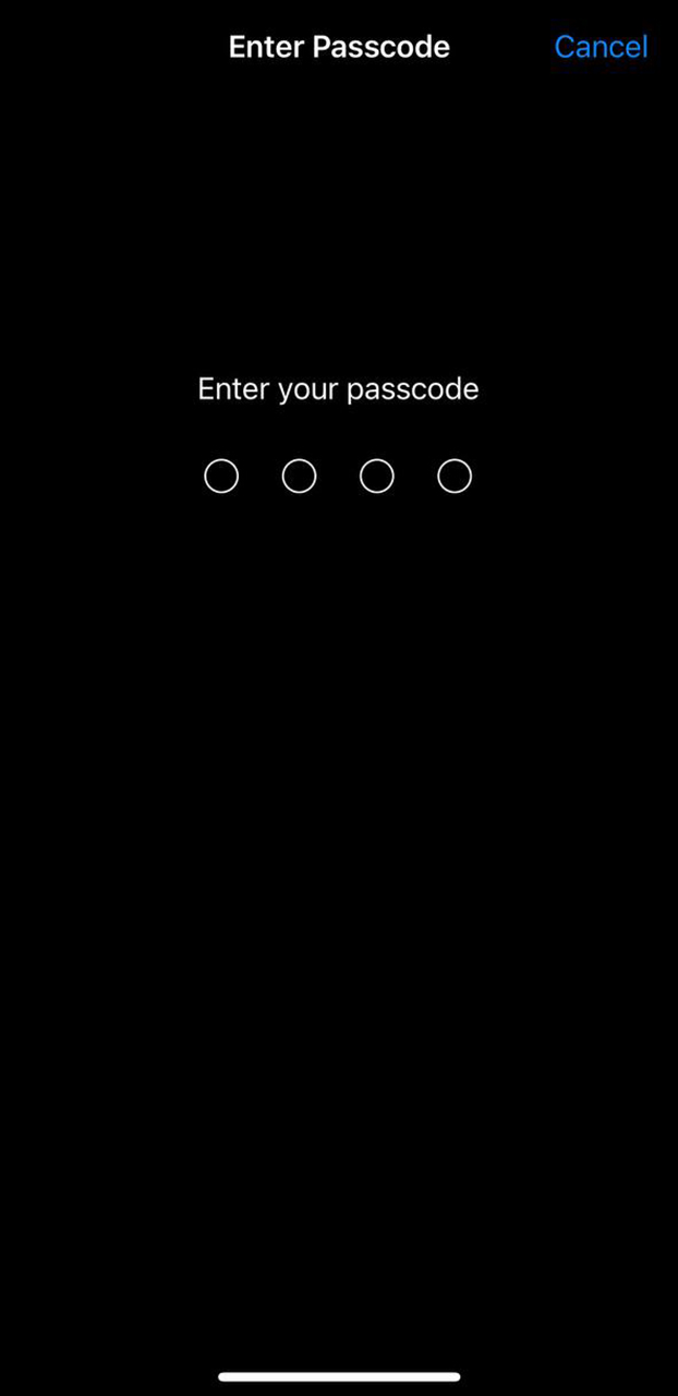 enter the passcode