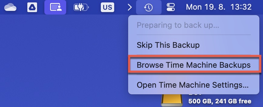 browse time machine backups