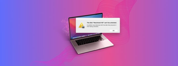 the disk macintosh hd can t be unlocked