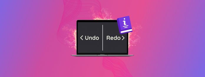 undo redo commands mac