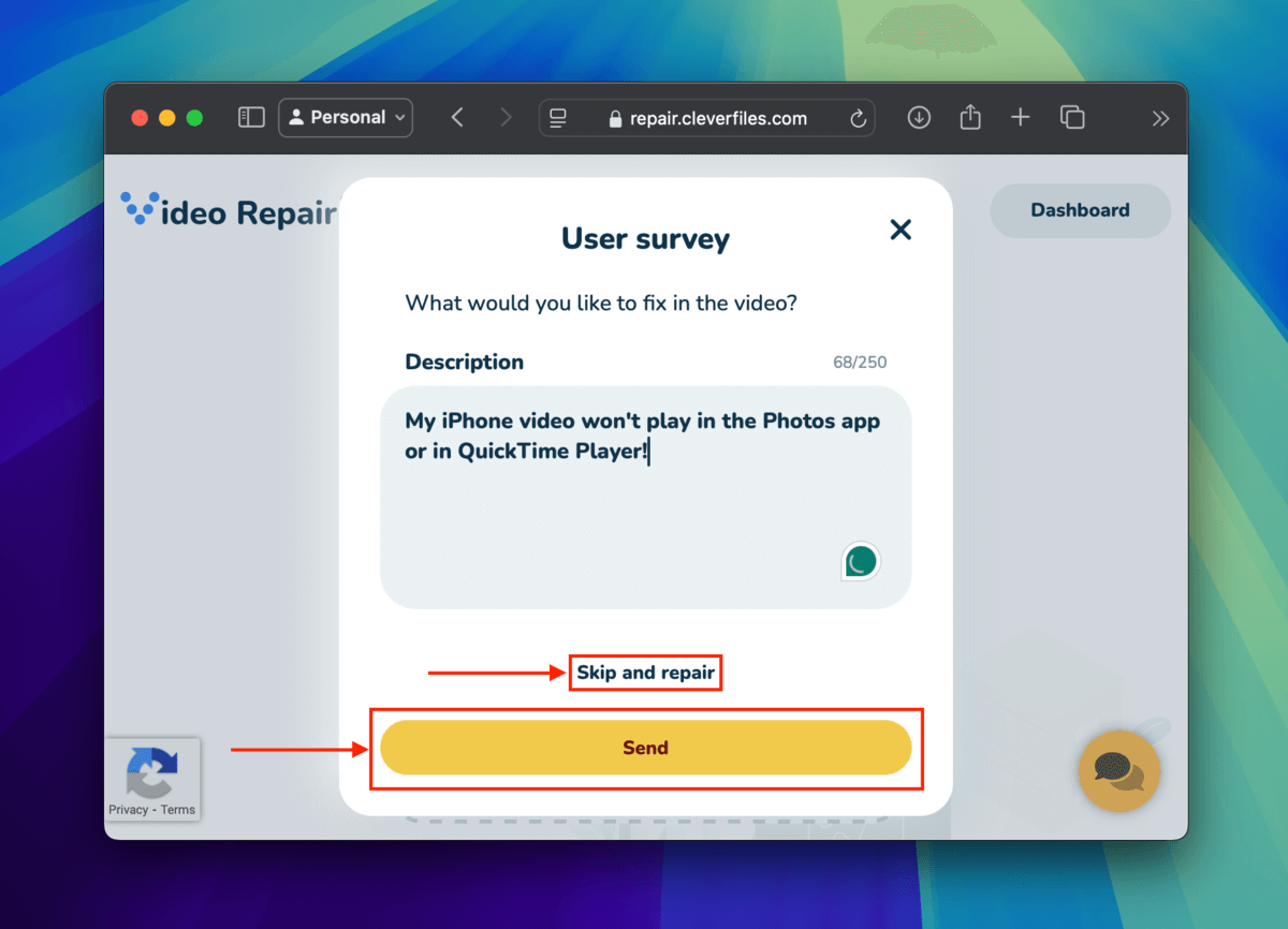 Clever Online Video Repair corrupted iPhone video optional survey