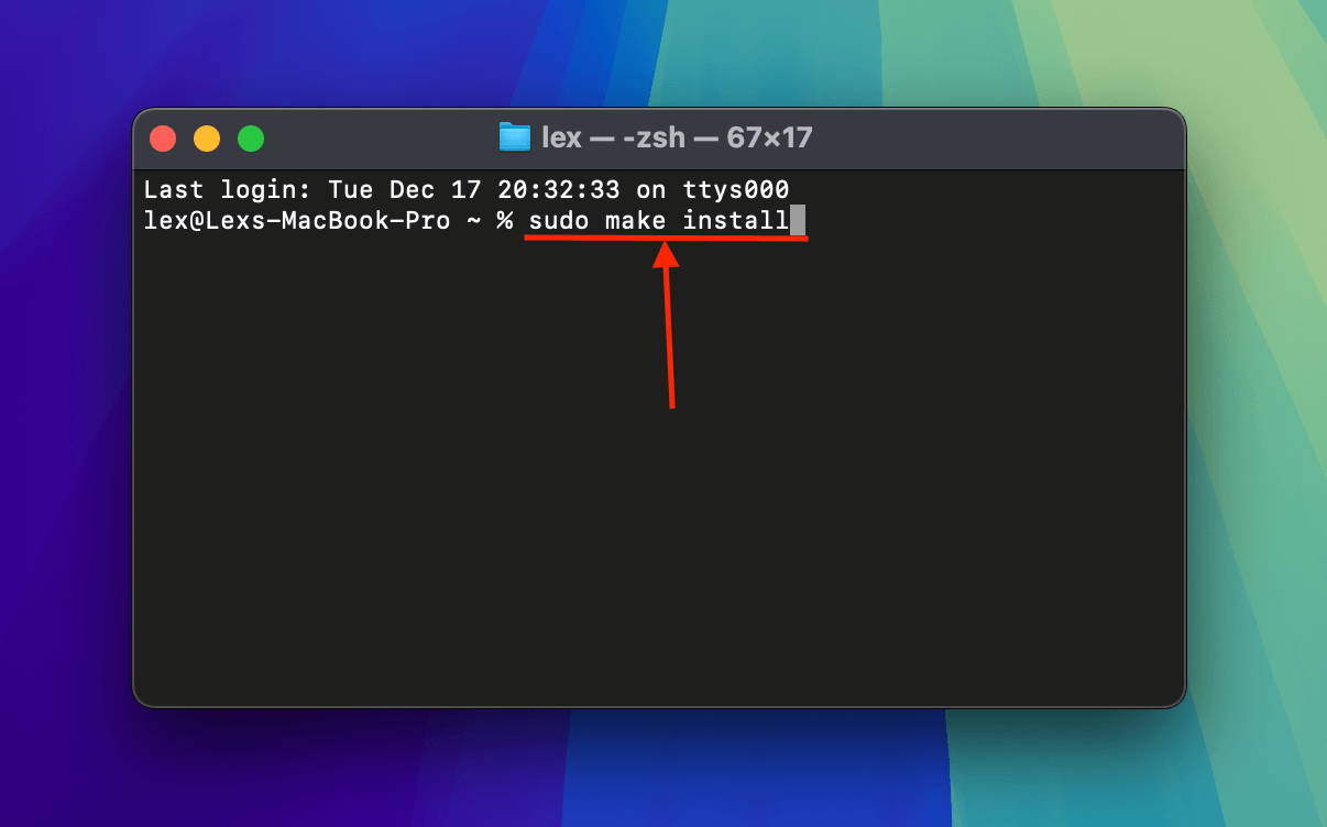 Running MP4Box installation command in Terminal