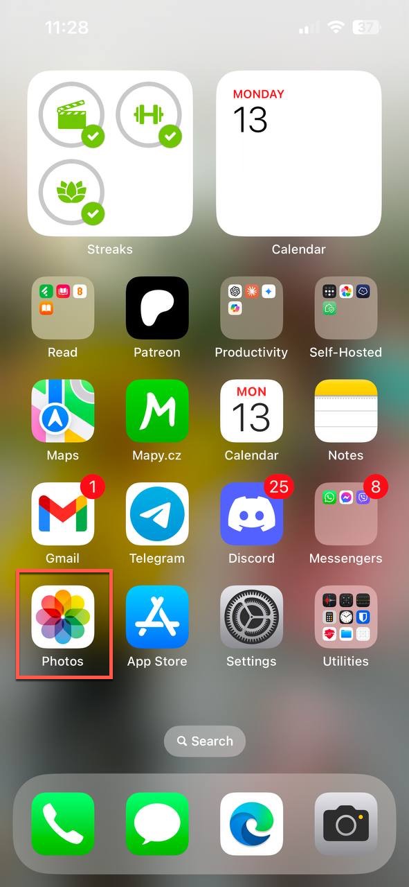 photos app icon ios highlighted