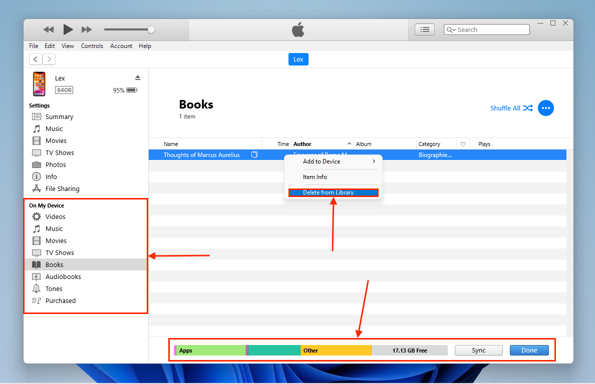 Managing iPhone data through iTunes