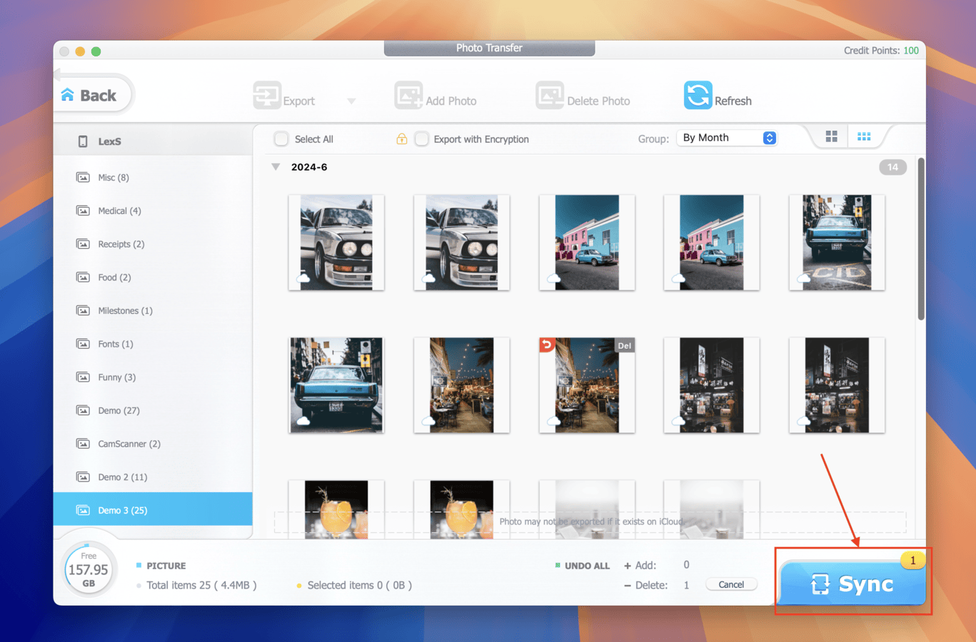 Syncing DearMob iPhone Manager after deleting photos