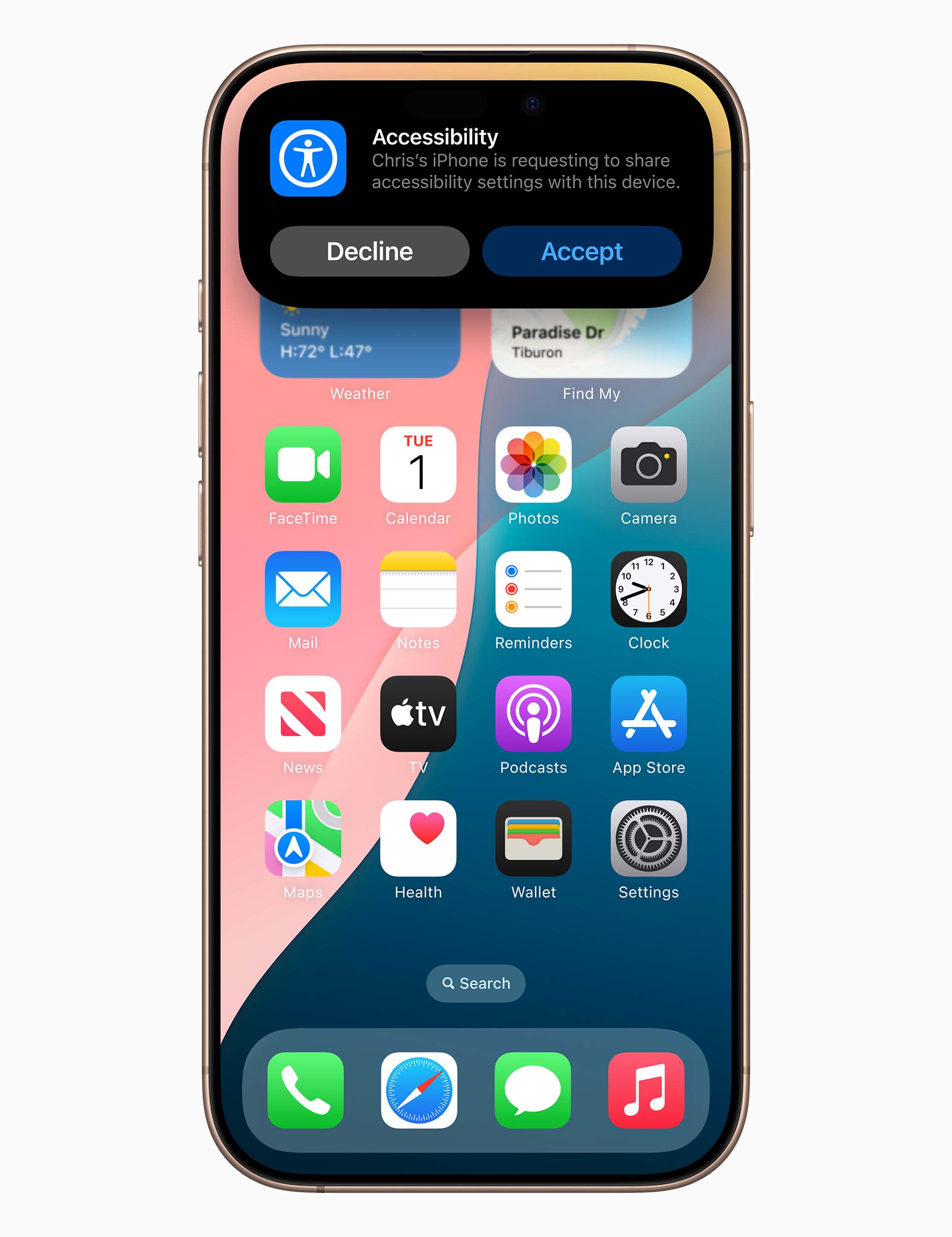 share accessibility features ios