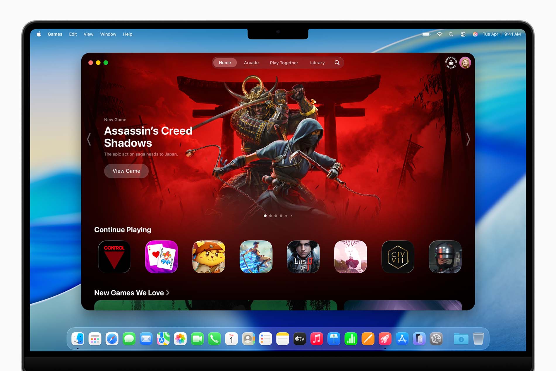 New game app in macOS Tahoe