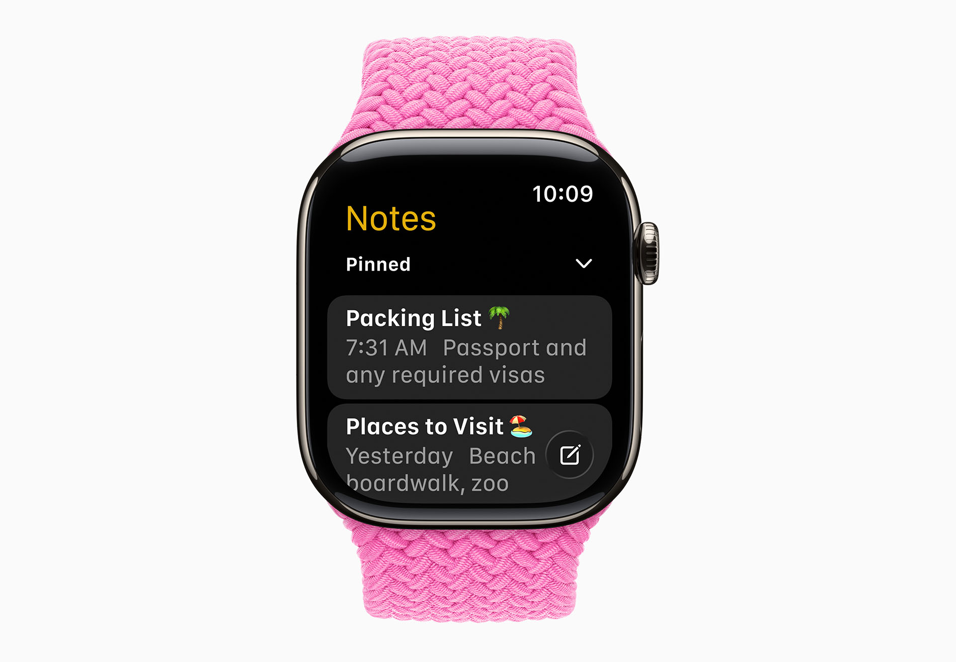notes on apple watch