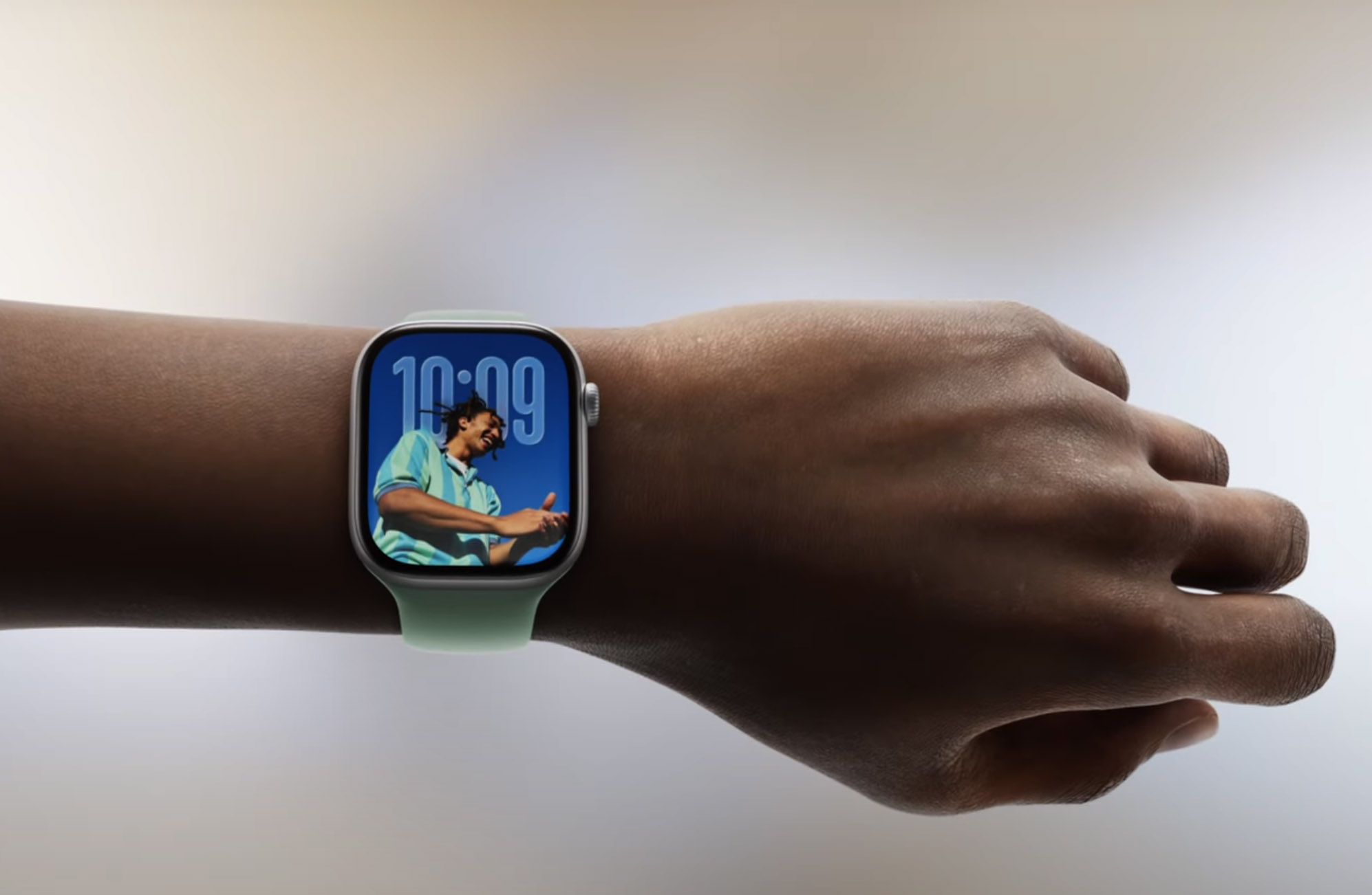 apple watch on hand