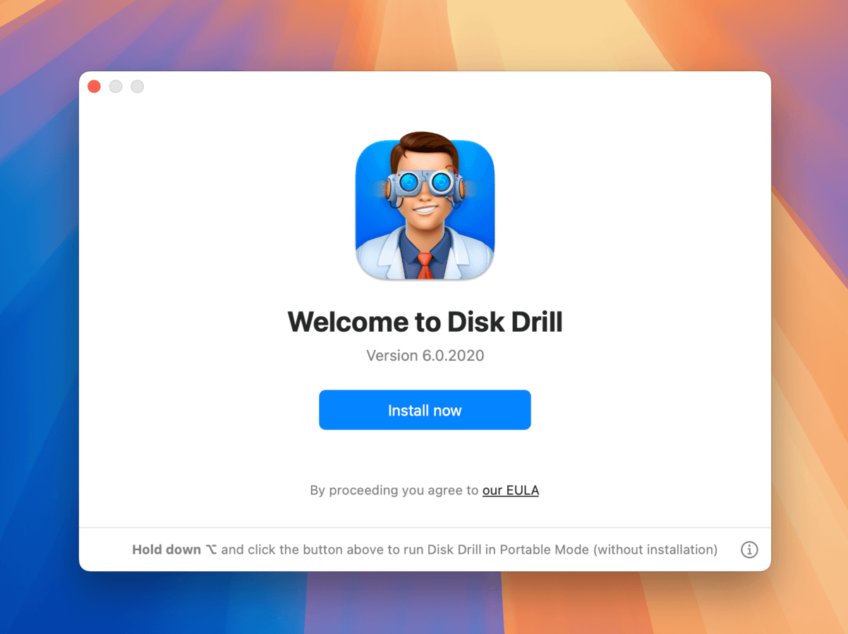 Disk Drill installer interface