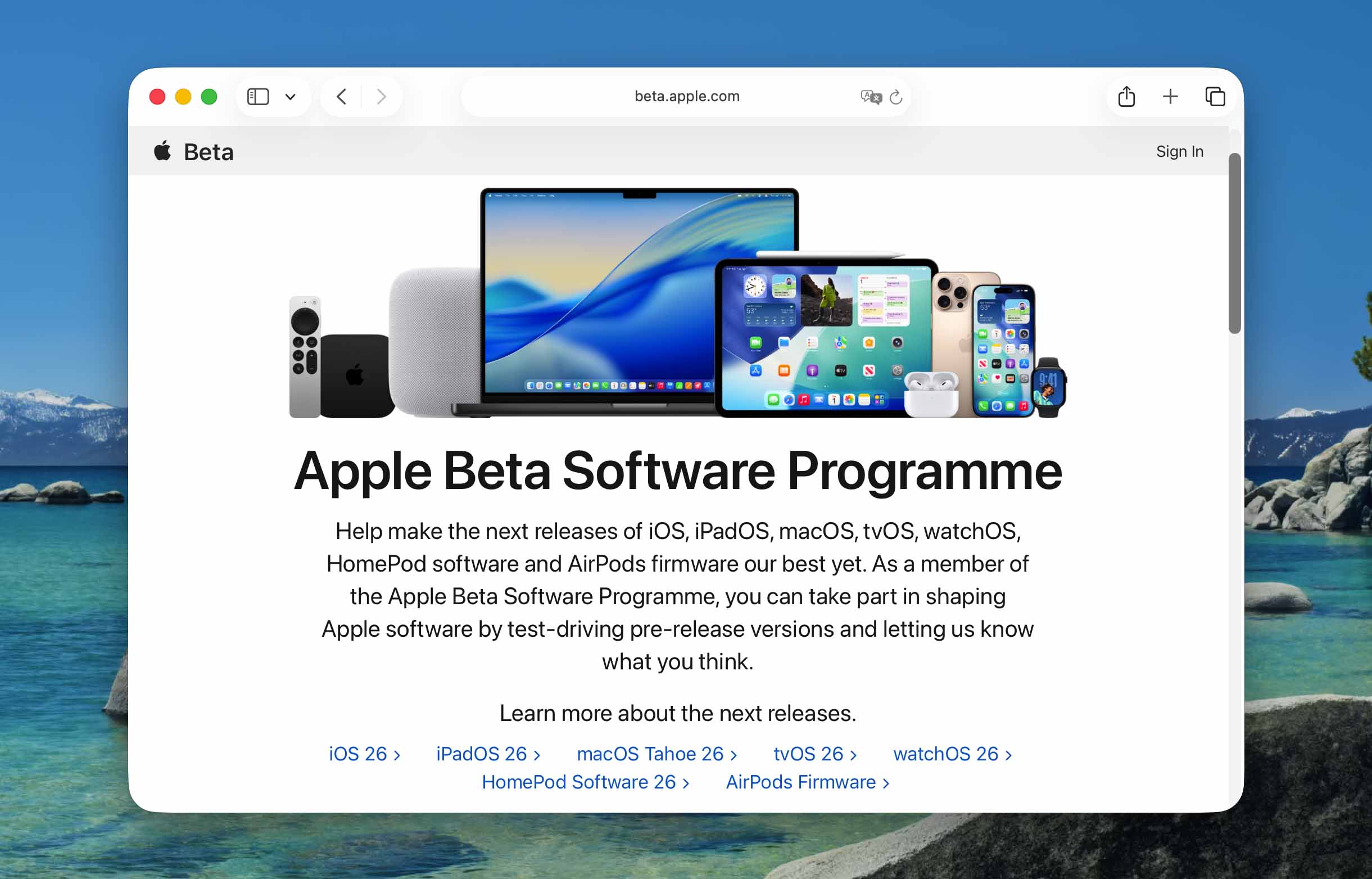 apple beta program