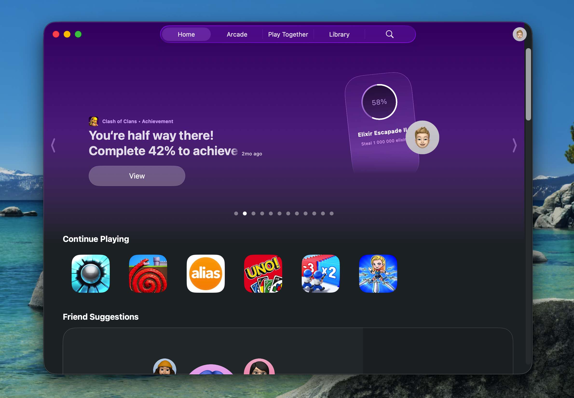 games app in macos tahoe