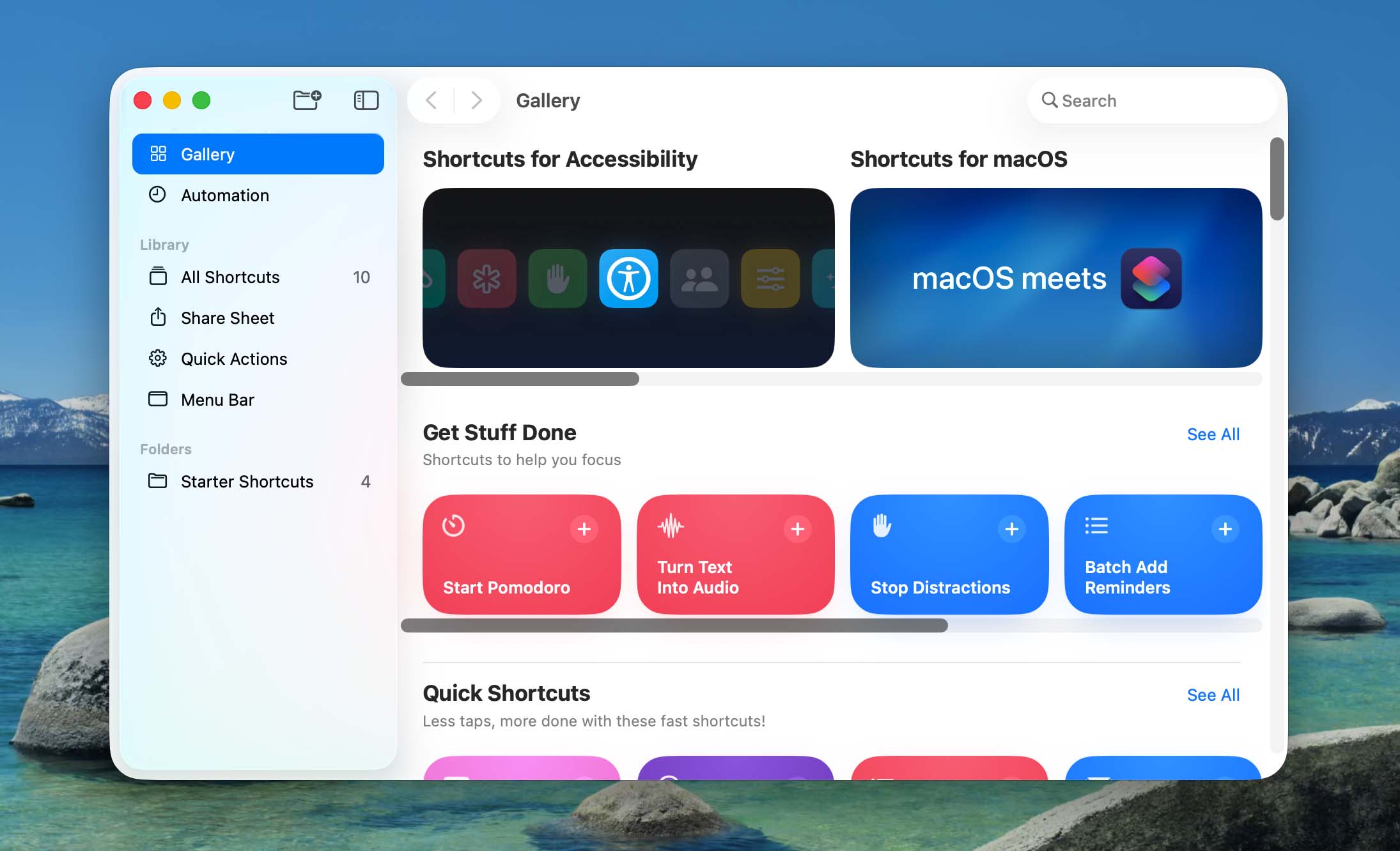 shortcuts app