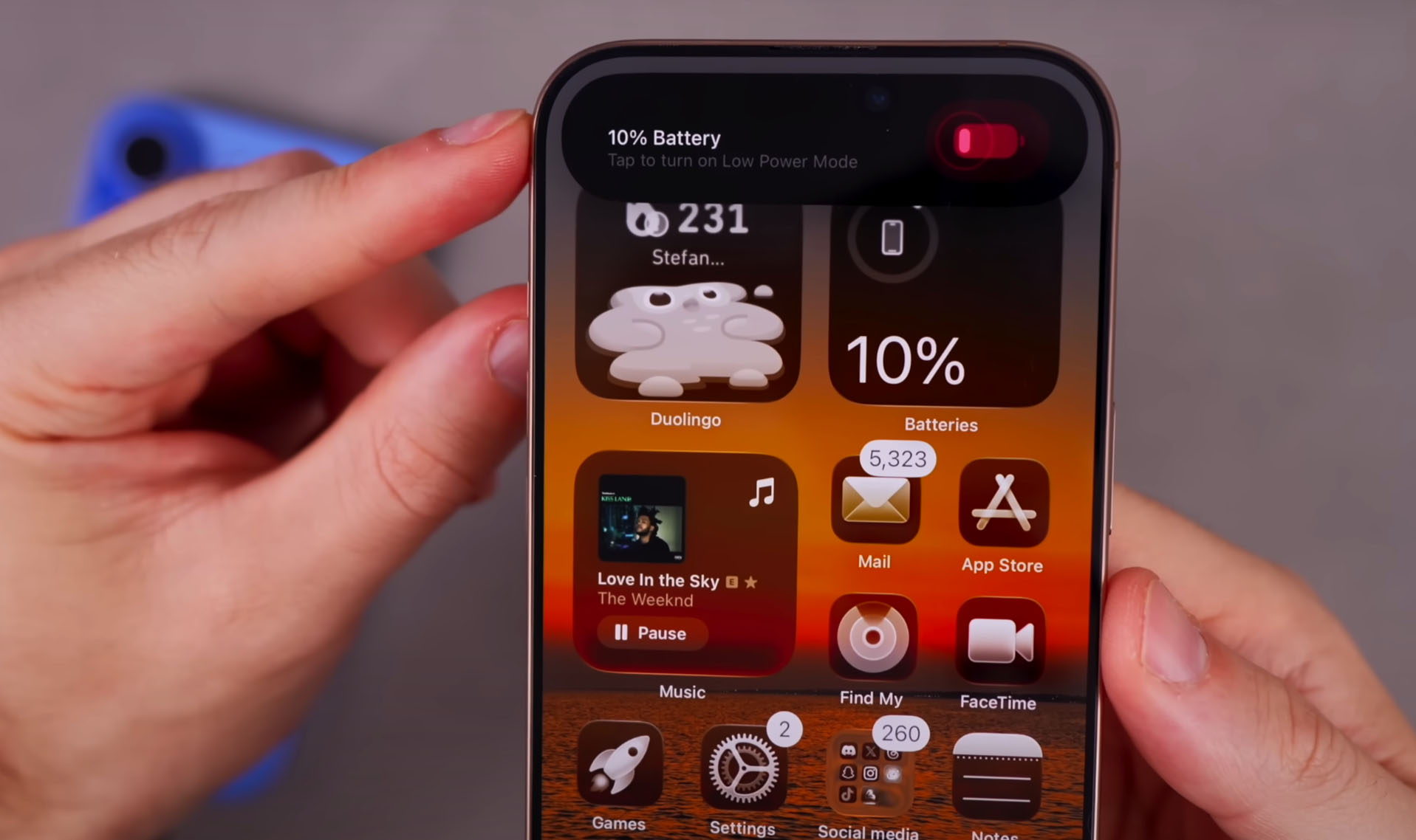 low power mode notification