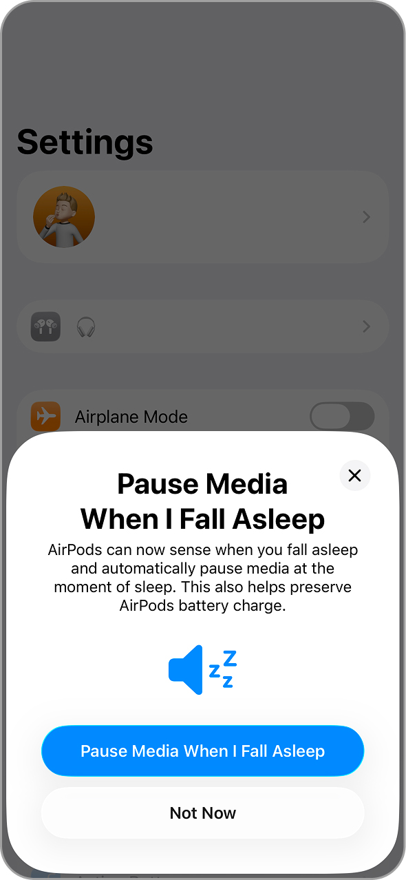 pause media when i fall asleep