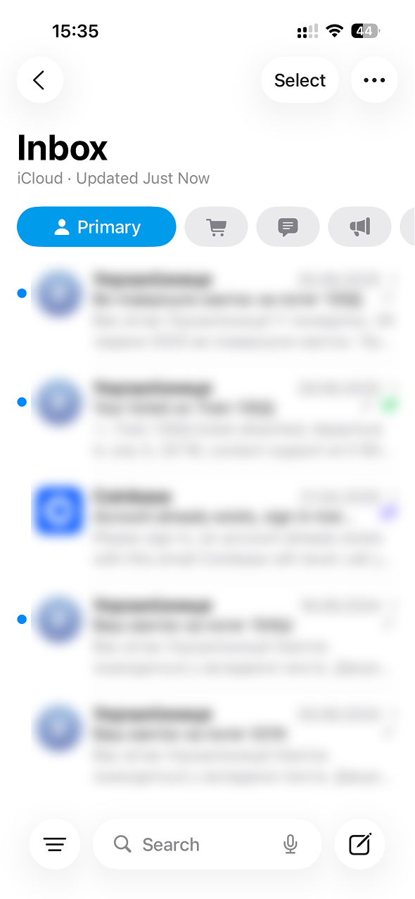 select button mail