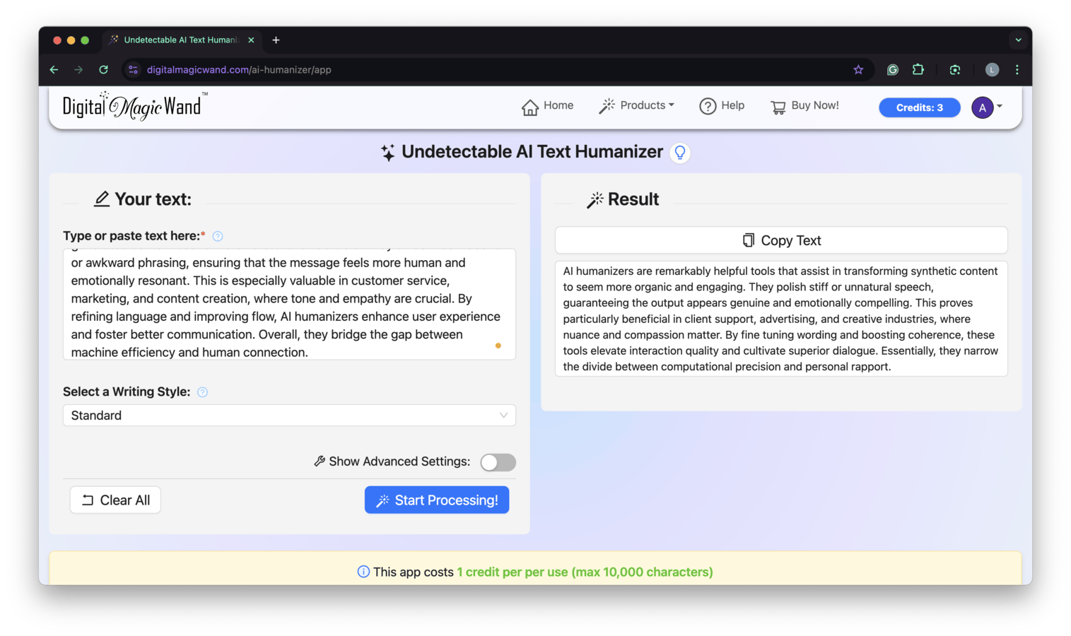 Digital Magic Wand AI Harmonizer web app