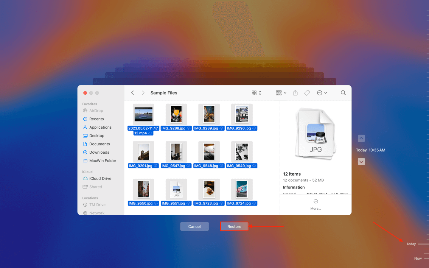 Browsing Time Machine backups on a Mac