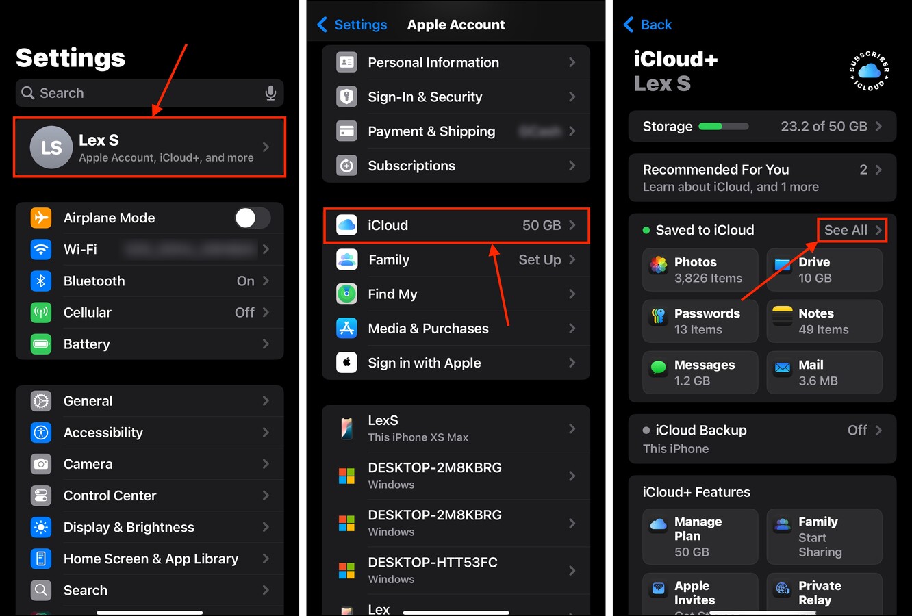 Expanding the list of apps for the Saved to iCloud setting