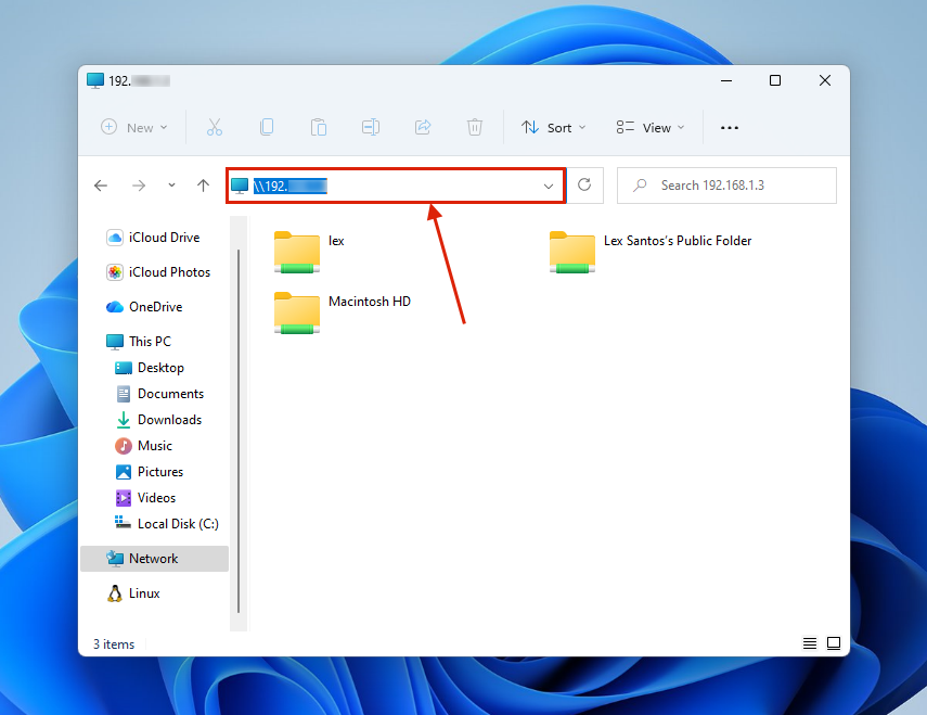 Viewing shared Mac folders on Windows