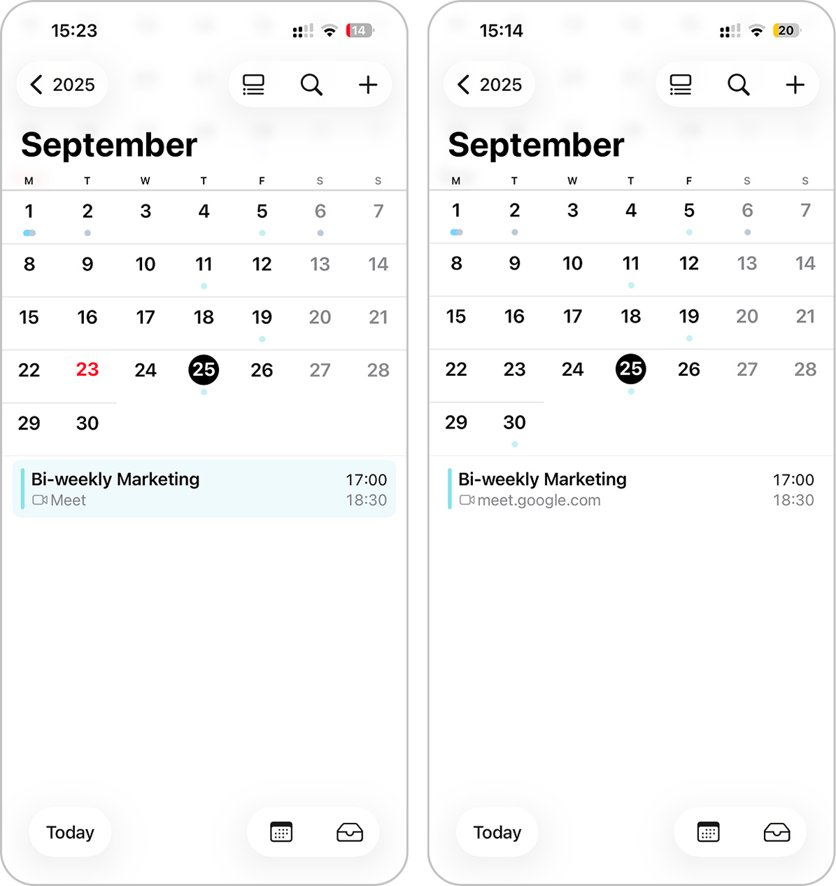 calendar events