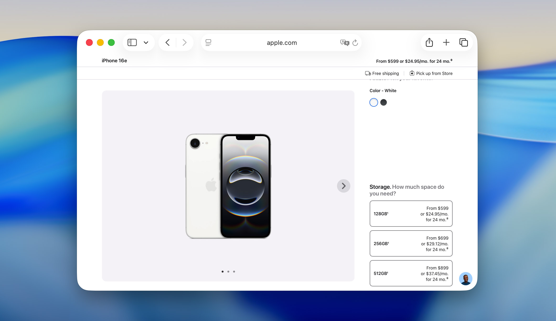 iphone 16e in apple store