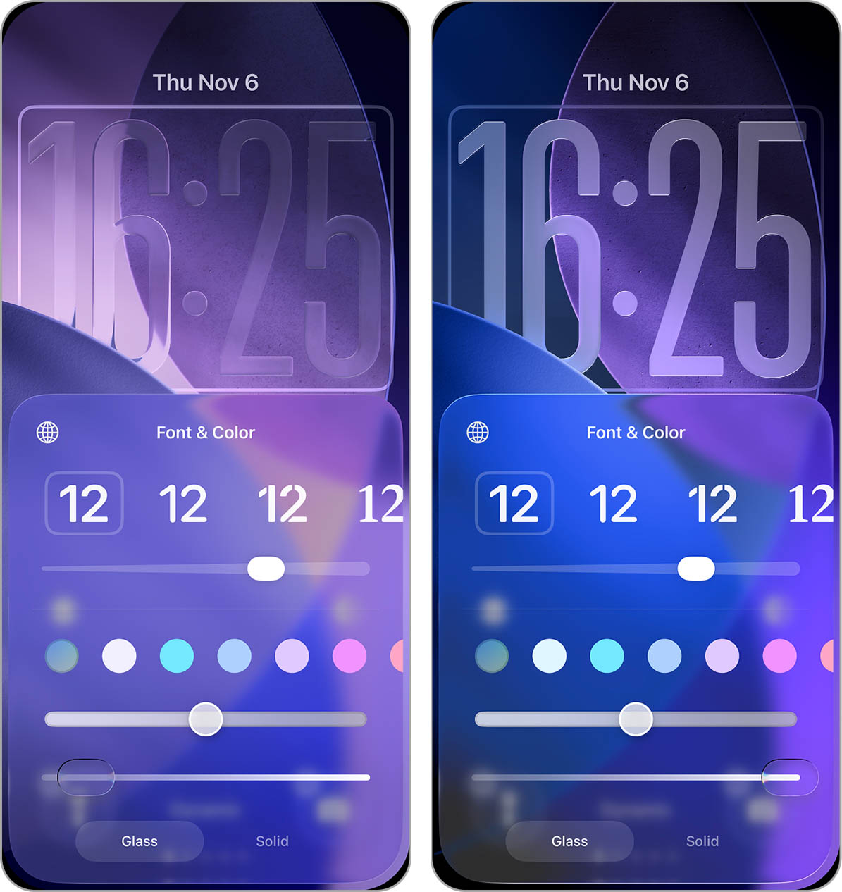 customize clock on lock screen