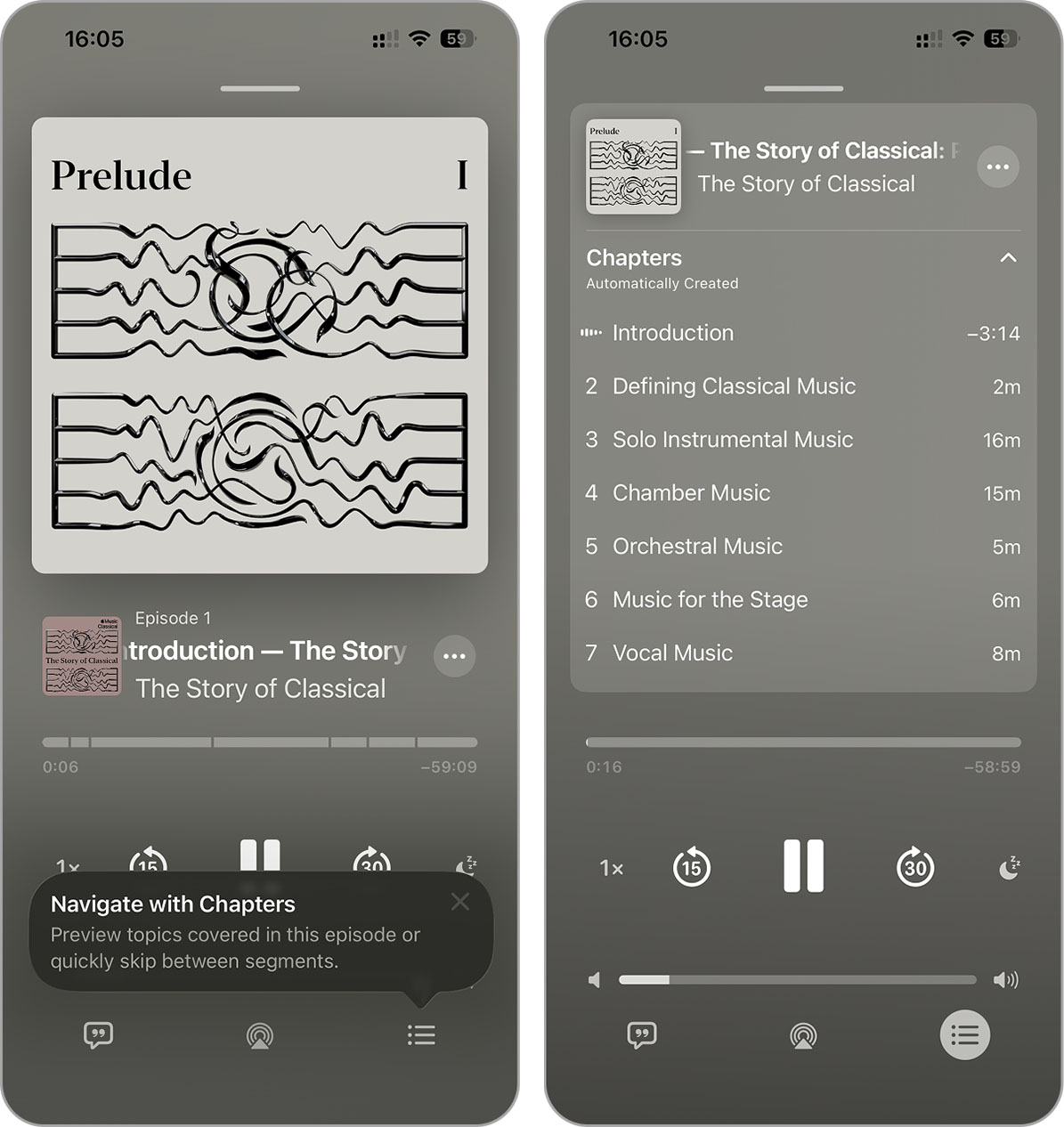 updates in podcast app