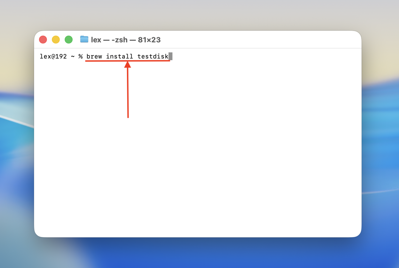Installing TestDisk on macOS via Homebrew