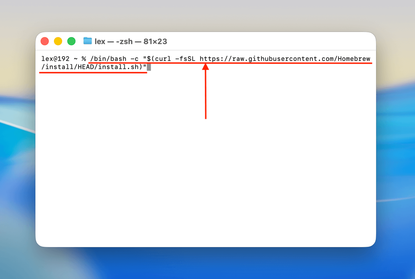 Installing Homebrew via Terminal