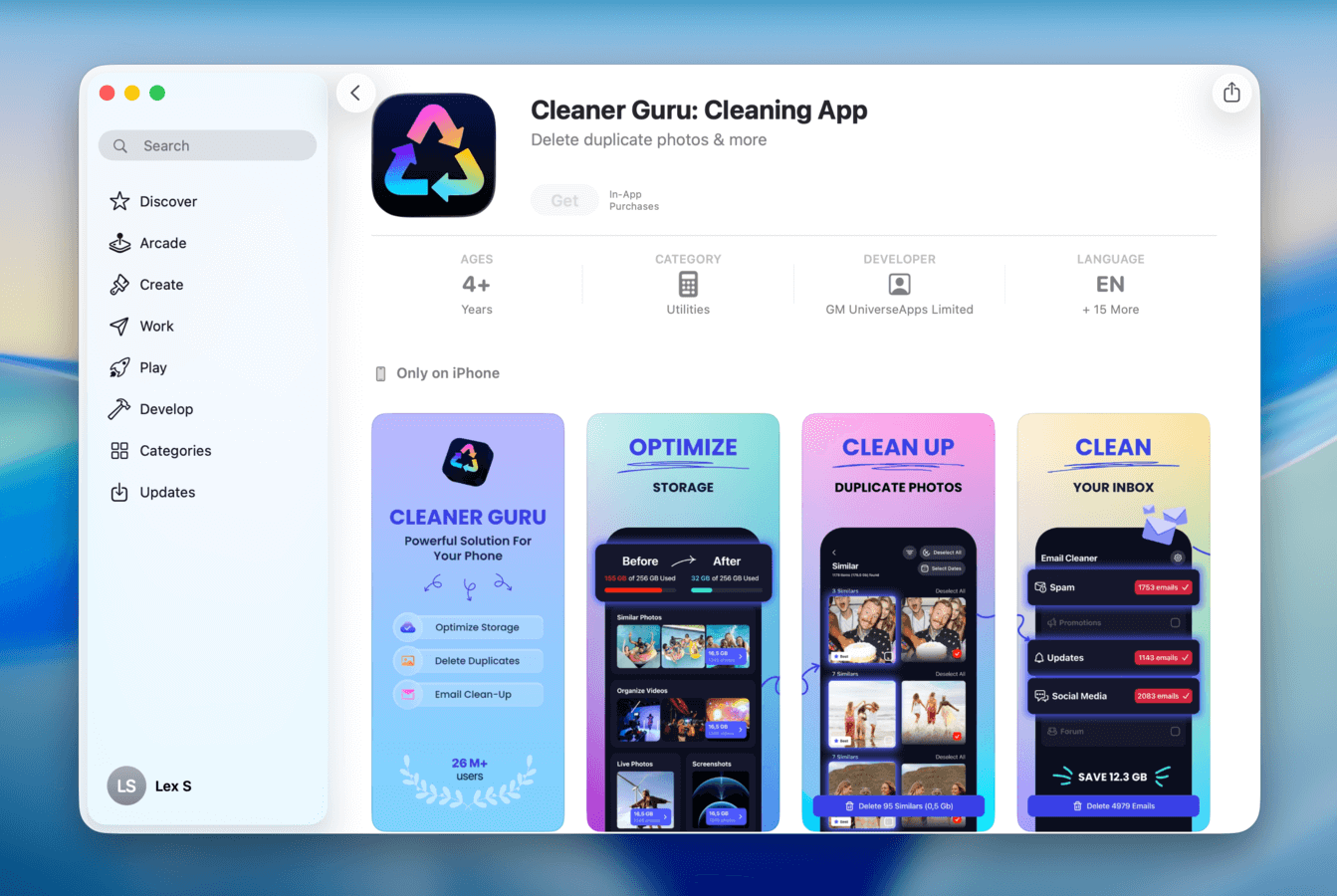 Cleaner Guru iPhone app in the App Store