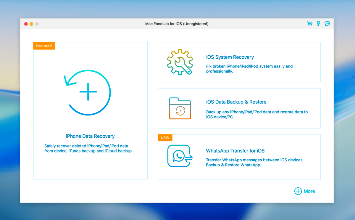 ipad data recovery window in Fonelab