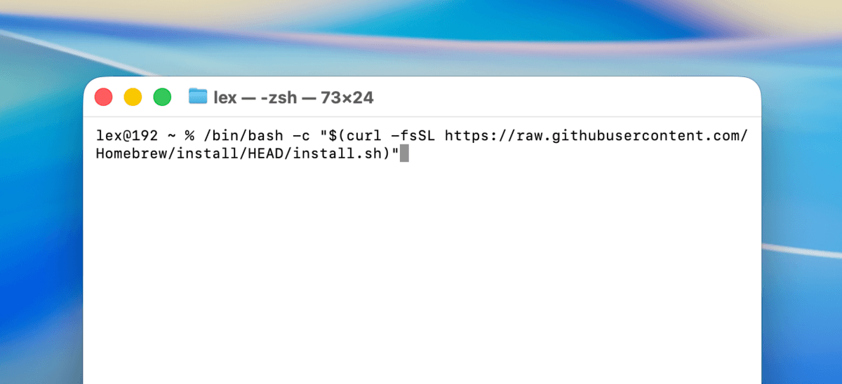 homebrew string in terminal