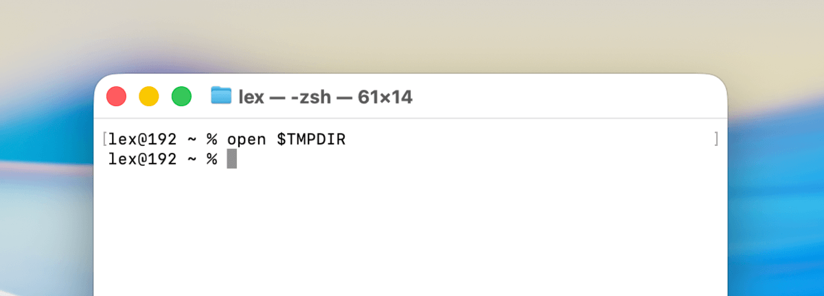 $tmpdir command in terminal