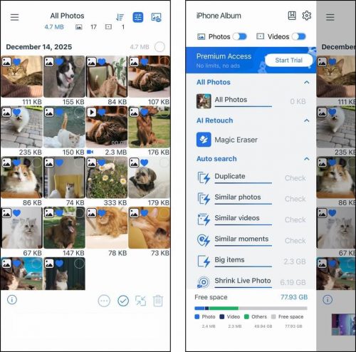 Cleansmith for iOS photo organizing tools